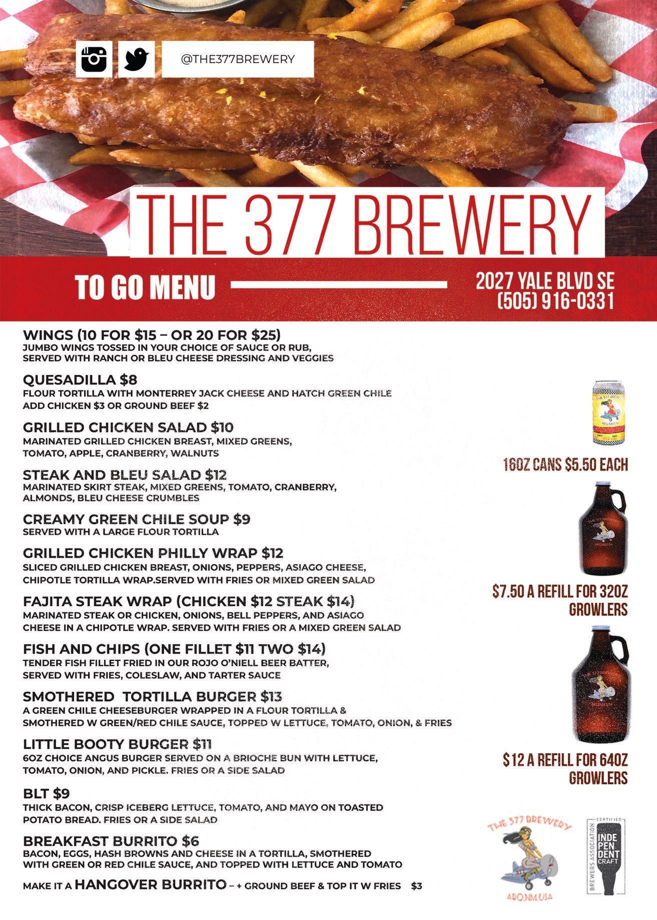 The 377 Brewery TO GO!